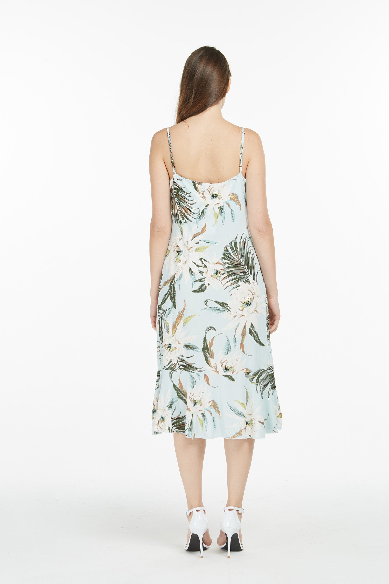 Women's Mermaid Ruffle Dress  Wispy Cereus Light Blue