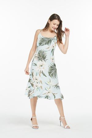 Women's Mermaid Ruffle Dress  Wispy Cereus Light Blue