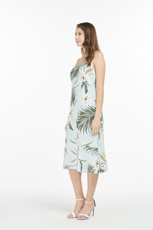 Women's Mermaid Ruffle Dress  Wispy Cereus Light Blue