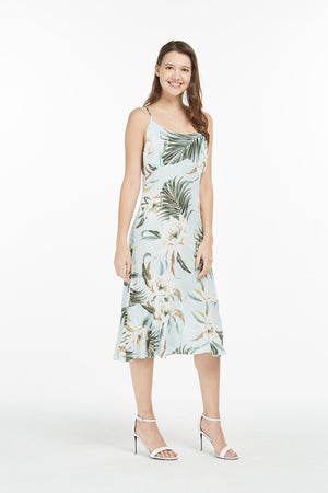 Women's Mermaid Ruffle Dress  Wispy Cereus Light Blue