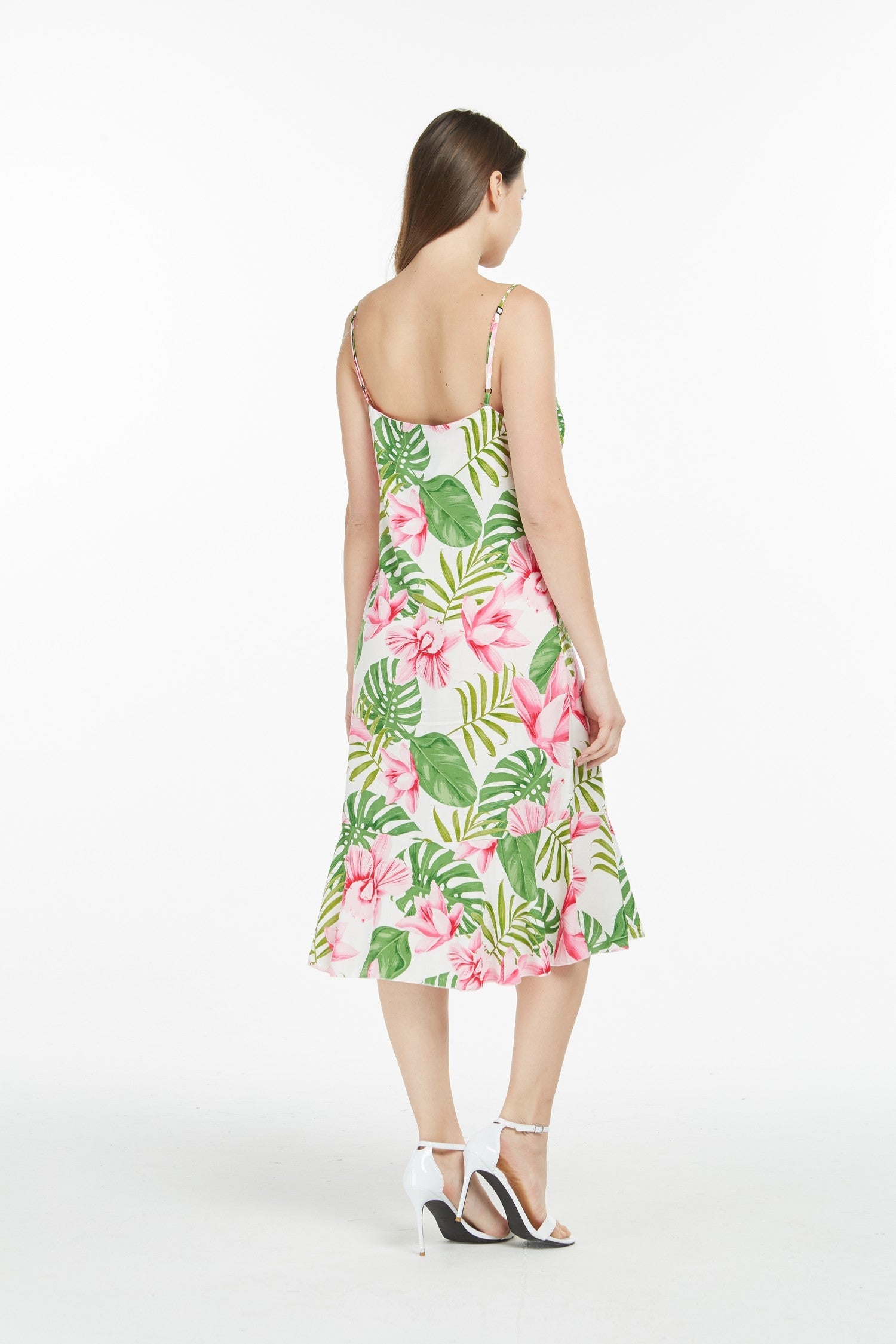 Women's Mermaid Ruffle Dress  Lotus Orchid