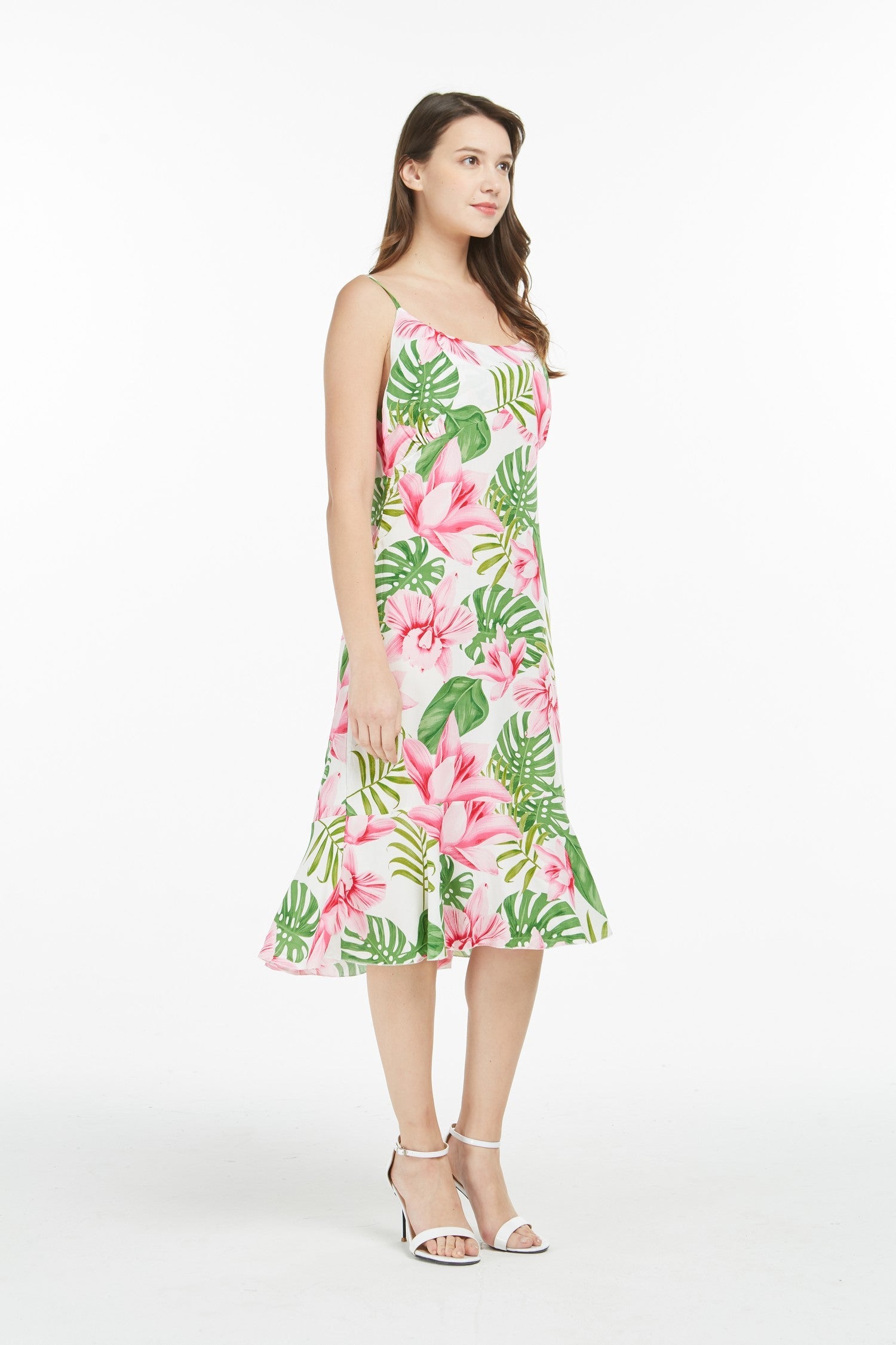 Women's Mermaid Ruffle Dress  Lotus Orchid