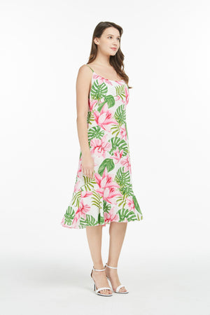 Women's Mermaid Ruffle Dress  Lotus Orchid
