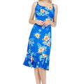 Women's Mermaid Ruffle Dress  Hibiscus Blue