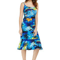 Women's Mermaid Ruffle Dress  Sunset Blue