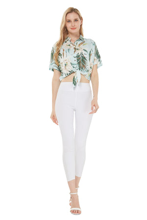 Women's Tie-up Shirt in Wispy Cereus Light Blue