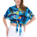 Women's Tie-up Shirt in Sunset Blue