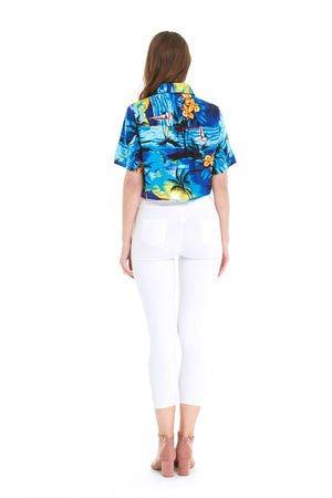 Women's Tie-up Shirt in Sunset Blue