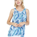 Women's Tank Top in Simply Blue Leaf