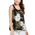 Women's Tank Top in Wispy Cereus Black