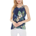 Women's Tank Top in Pineapple Garden Navy