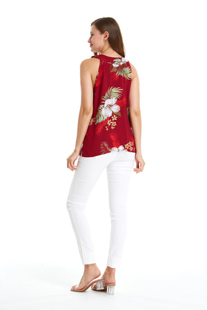 Women's Tank Top in Pineapple Garden Red