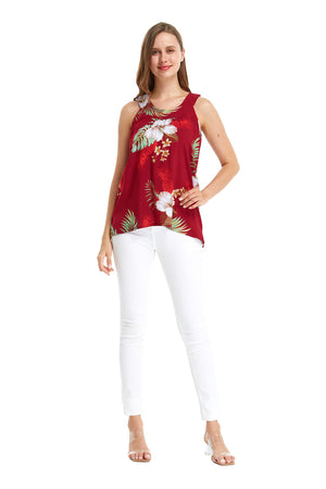 Women's Tank Top in Pineapple Garden Red