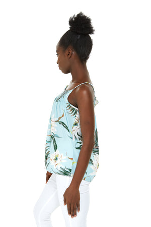Women's Spaghetti Strap Top in Wispy Cereus Light Blue