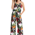 Women's Strap V with Pockets Jumpsuit in Tropical Twilight
