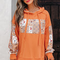 Myrassa Side Slit Drawstring Hoodie