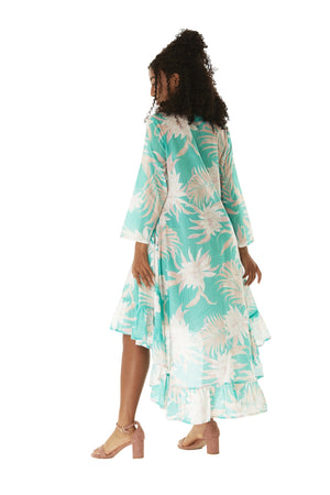 Women's Cover Up Dress in Wispy Cereus Palm Mist