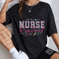 Registered Nurse Applique Embroidery T-Shirt