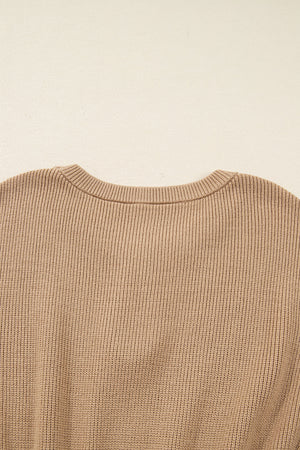 Zariah Embellished Keyhole Ribbed Sweater