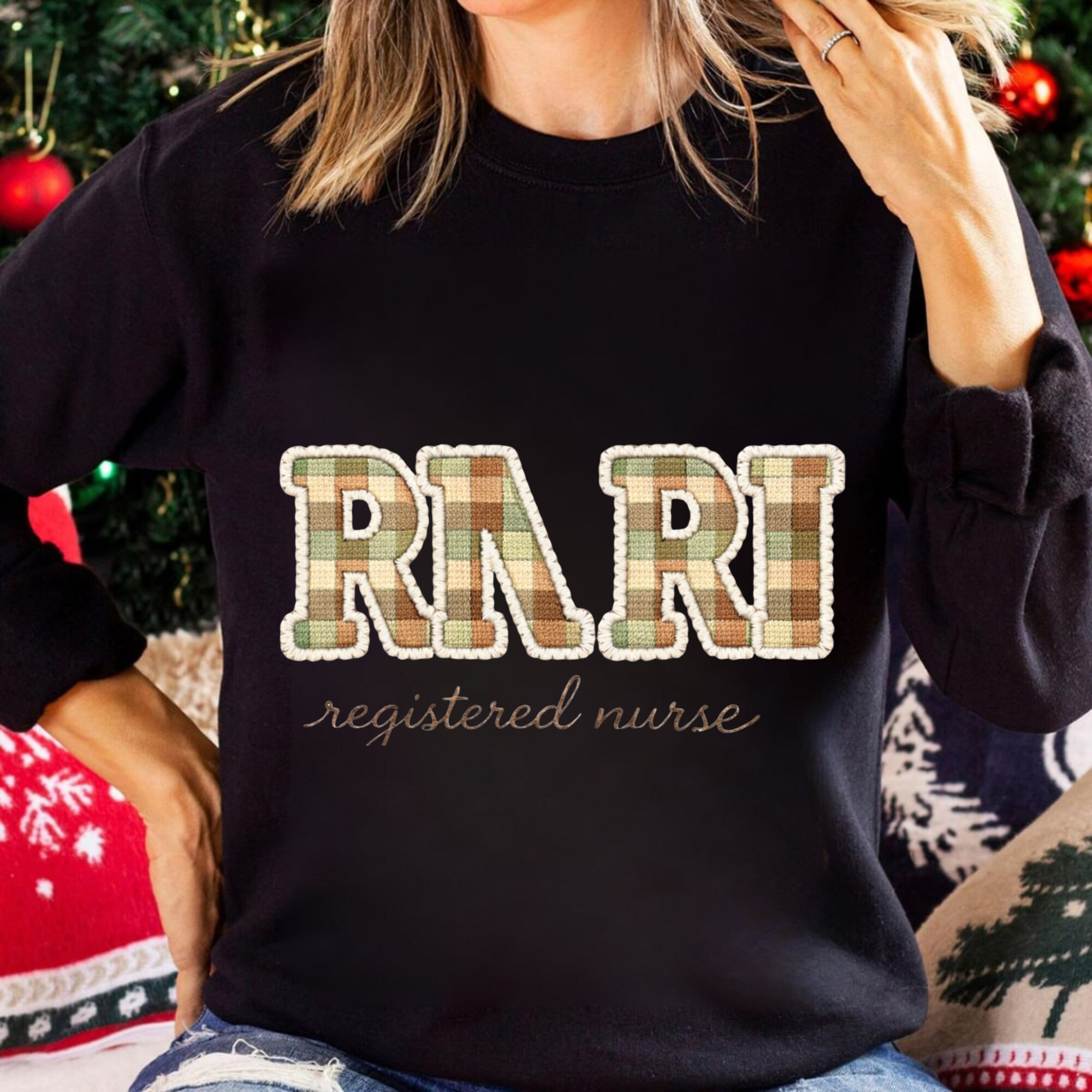 Registered Nurse RN Embroidery File Floral Nursing Design Machine Stitch Pattern