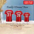 Daddy's Dream Team Football Team - Fathers Day - Personalized Custom Horizontal Acrylic Plaque - Birthday, Loving, Funny Gift for Family, Grandfather/Dad/Father, Husband, Grandparent