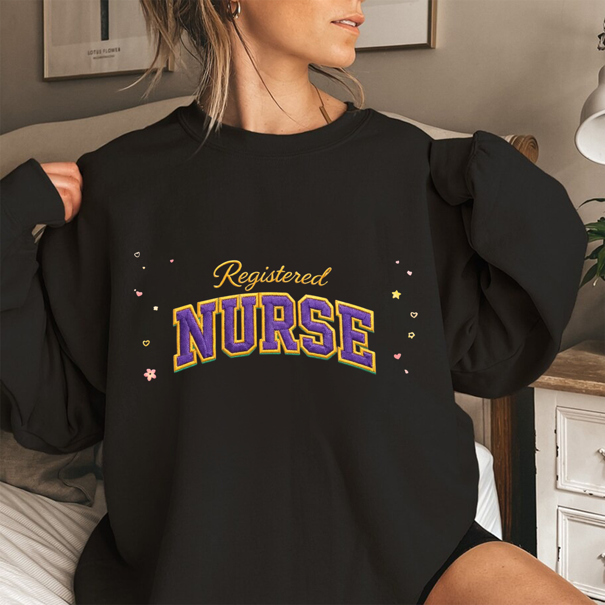 Registered Nurse Gift Embroidery Sweater