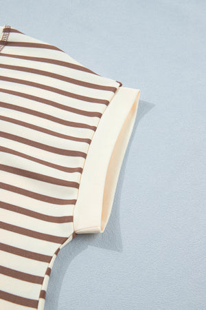 Keira Stripe Half T Shirt