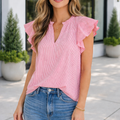 Anaya Ruffled Short Sleeve Blouse