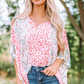 Elora Mix Print Cape Top