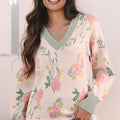 Clarimina Pattern Striped Loose Sweater