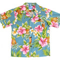 Pineapple Party Boys Tropical Hawaiian Aloha Shirt in Slate