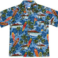 Surfboards Boys Tropical Hawaiian Aloha Shirt in Blue