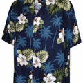 Hibiscus Floral Boys Hawaiian Shirt in Navy