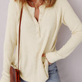 Soleil Knit Half Henley Top
