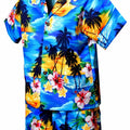 Tropical Paradise Boys 2 Piece Tropical Cabana set in Blue