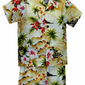 Hibiscus Island Boys 2 Piece Tropical Cabana set in Maize
