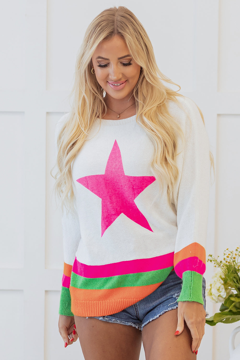 Madilynn Edge Drop Shoulder Sweater
