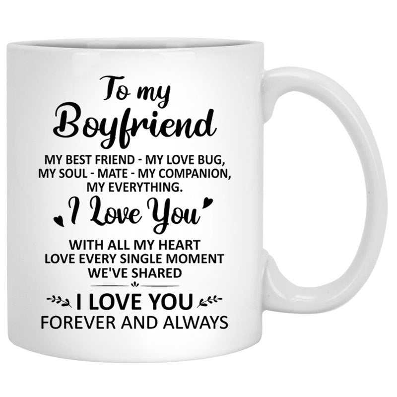 To my boyfriend My best friend My love bug spring road customized mug, personalized Valentine's Day gift for him