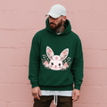Floral Bunny Embroidery Hoodie