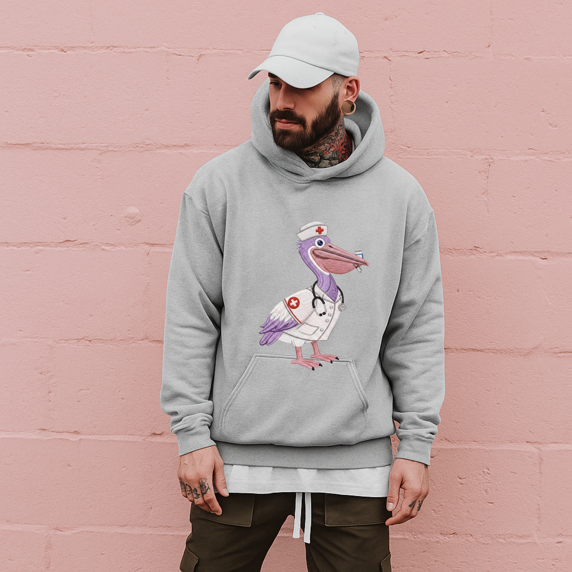 Mardi Gras Embroidery Hoodie