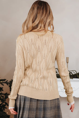 Abigail Lace Patchwork Sleeve Sweater