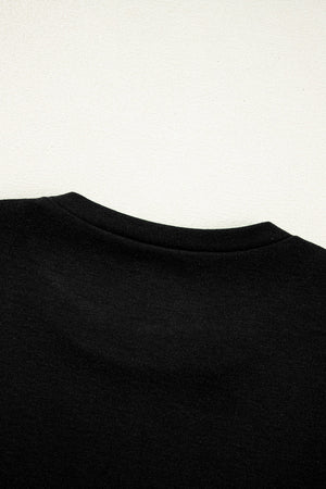 Judith Solid Exposed Seam Long Sleeve Top