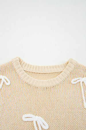 Giselle applique Cap Sleeve Sweater
