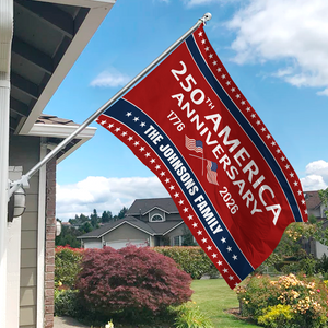 Custom Family Name 250th Anniversary 1776-2026 America Banner House Flag HA75 920342