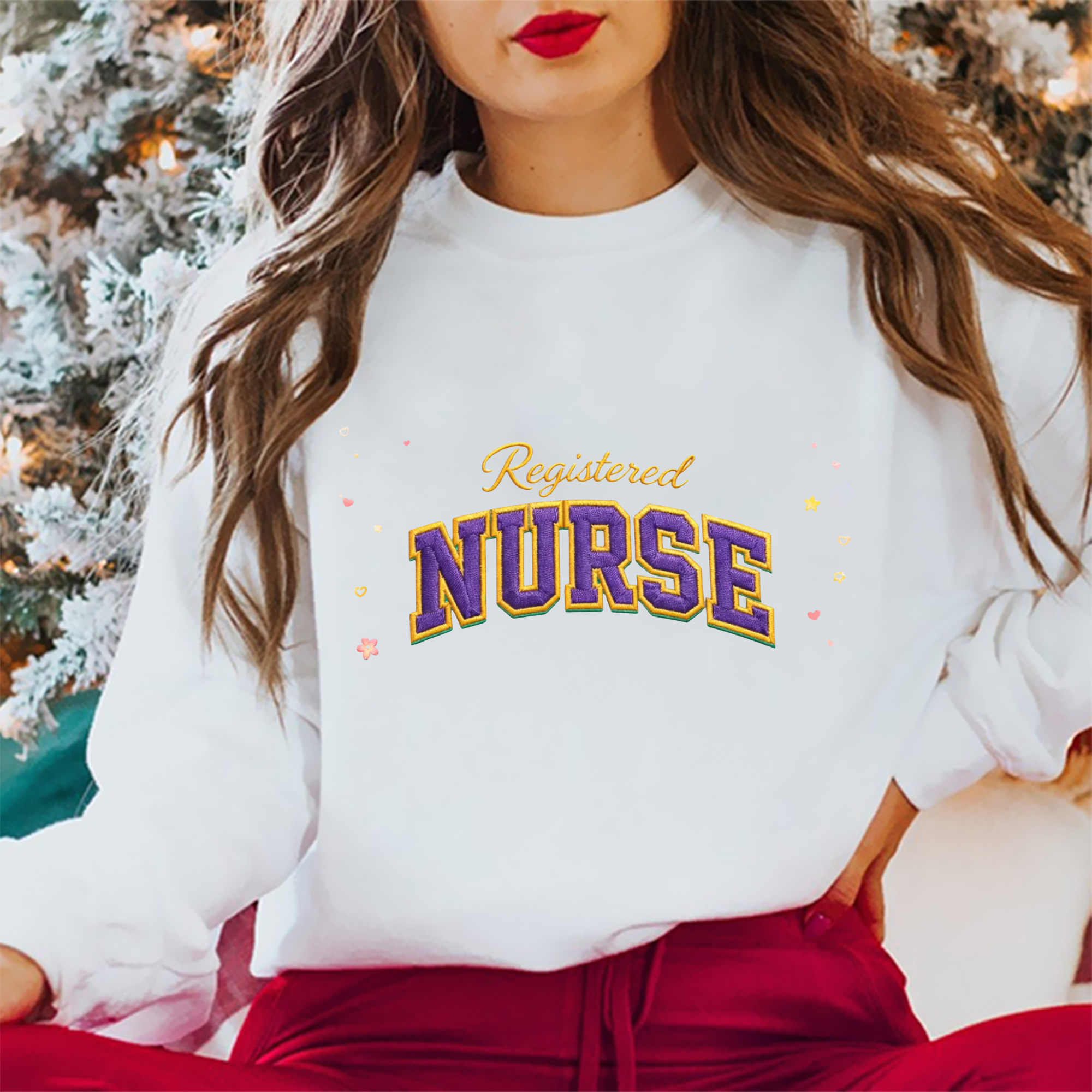 Registered Nurse Gift Embroidery Sweater