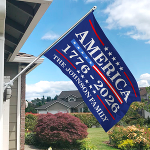 Personalized Family Name 250th Birthday Flag America Anniversary Banner House Flag HA75 898816