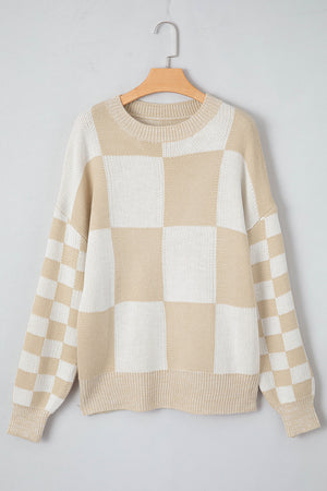 Abigail Print Drop Shoulder Sweater