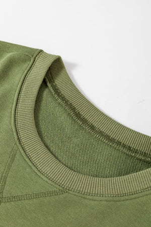 Ainsley Crisscross Stitching Loose Sweatshirt