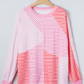 Alondra Exposed Seam Casual Long Sleeve Top