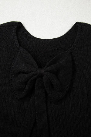 Faye Backless Bubble Sleeve Sweater